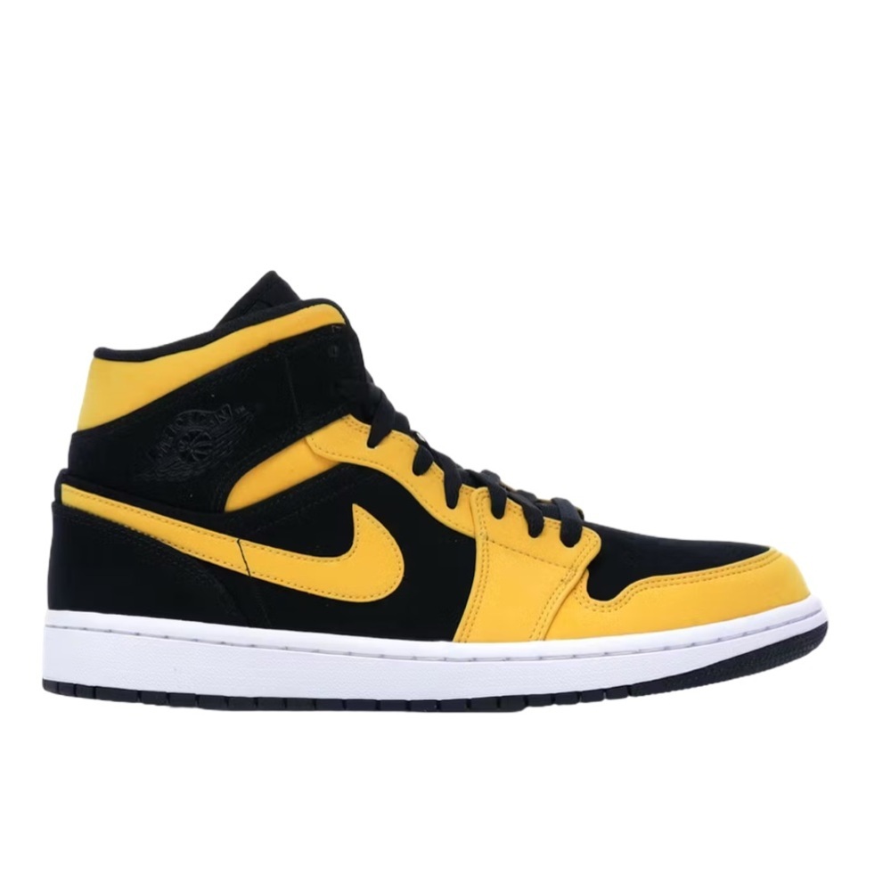 Nike Air Jordan 1 Mid Reverse New Love Yellow Black 554724-071 Size 13